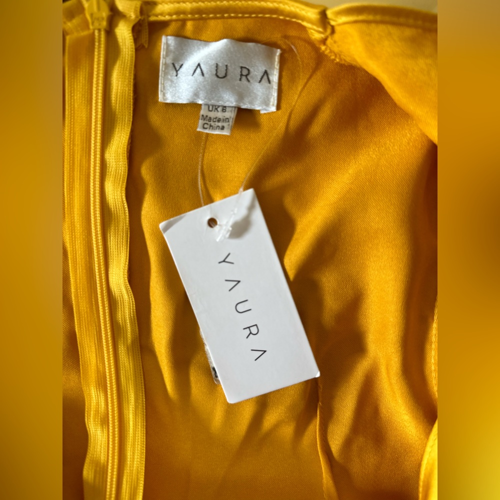 YAURA tawa dress in yellow NWT size UK 6 - Picture 3 of 7